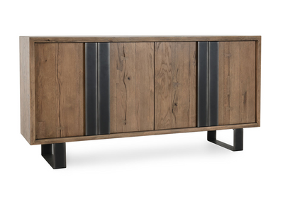 Comanche 72" 4 Door Reclaimed Oak Sideboard - Natural + Iron