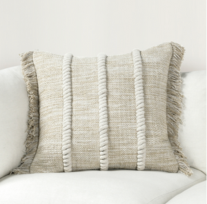 Lucera 22x22 Pillow - Natural Linen Tweed