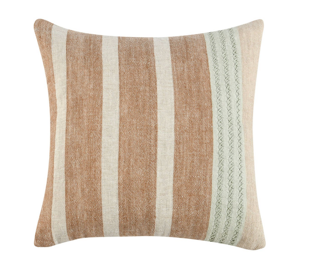 Sherry 22" x 22" Down Pillow - Multi Stripe