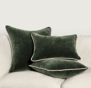 Heirloom Velvet 22x22 Pillow - Forest Green