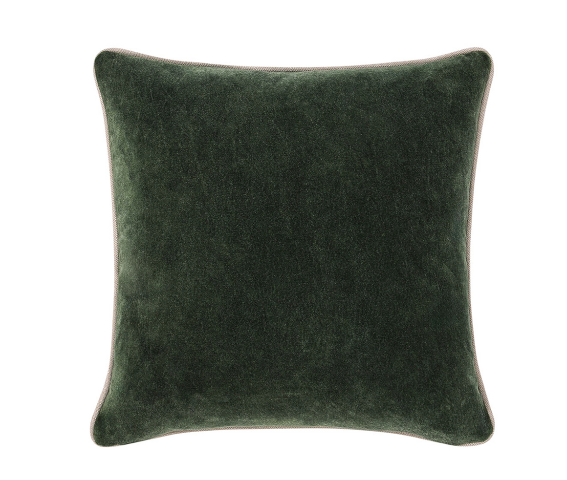 Heirloom Velvet 18x18 Pillow - Forest Green