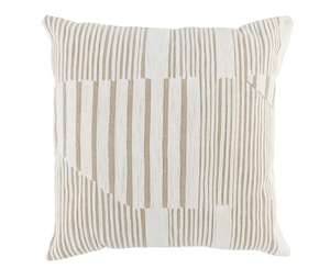 Levi 22" x 22" Down Pillow - Ivory/Natural