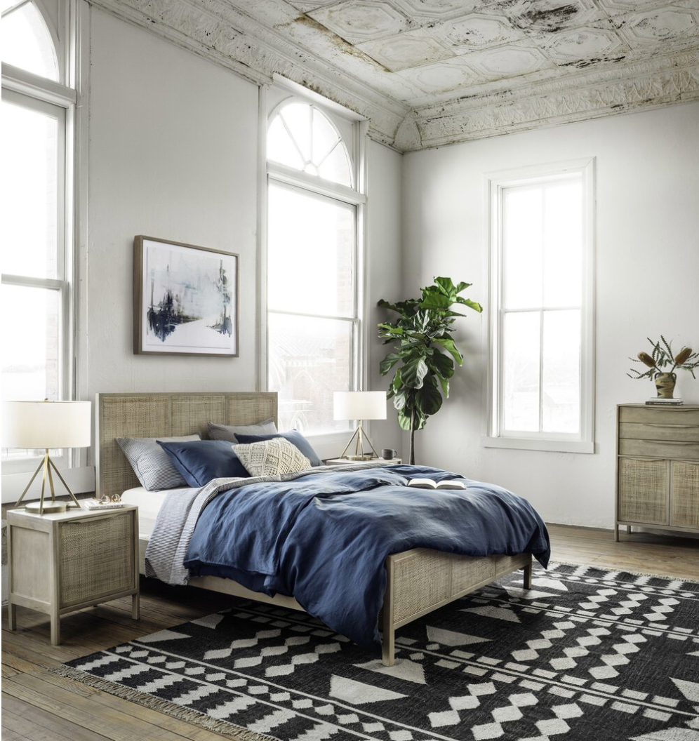 Safiyah 78" King Bed - Light Cane