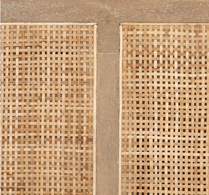 Safiyah 78" King Bed - Light Cane