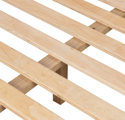 Roth 80" King Bed - Linen + Amber Oak