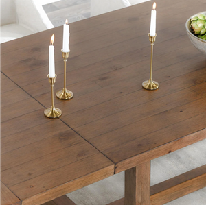 Grant 80" - 110" Reclaimed Pine Extension Table - Smoke Brown