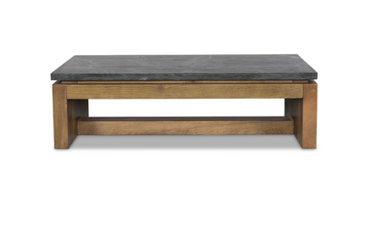 Boone 55" Oak + Marble Coffee Table