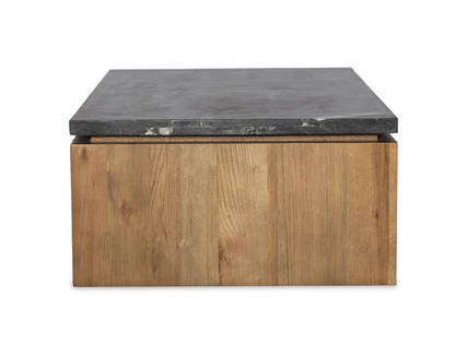 Boone 55" Oak + Marble Coffee Table