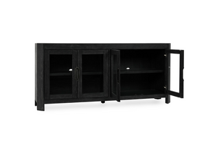 McGee 84" 4 Door Reclaimed Oak Sideboard - Black