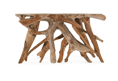 Crete 60" Cypress Teak Root Console Table - Natural