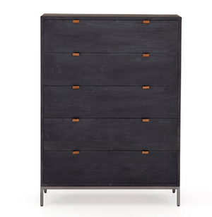 Marcel 36" 5 Drawer Chest - Black Wash Poplar