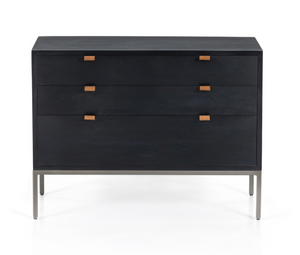 Marcel 36" 3 Drawer Bachelor's Chest - Black Wash Poplar