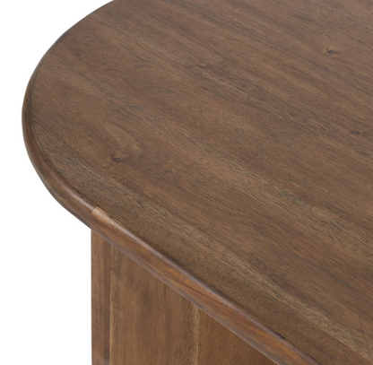 Cortez 51" Oval Coffee Table - Burnished Brown