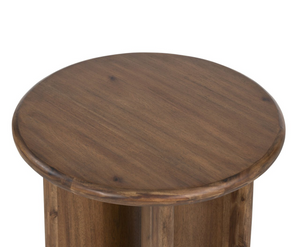 Cortez 22" Round End Table - Burnished Brown