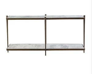 Serena 63" Marble + Brass Console Table