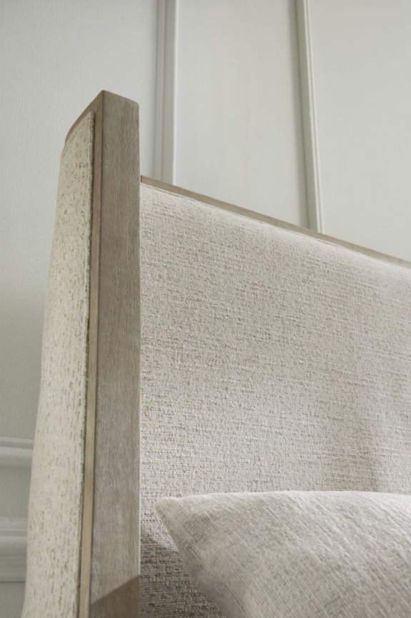 Warren 66" Upholstered Oak Queen Bed - Stone Wash + Mist