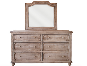 Antigua 70" 6 Drawer Dresser - Distressed Beechwood