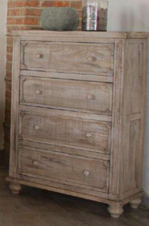 Antigua 37" 4 Drawer Chest - Distressed Beechwood