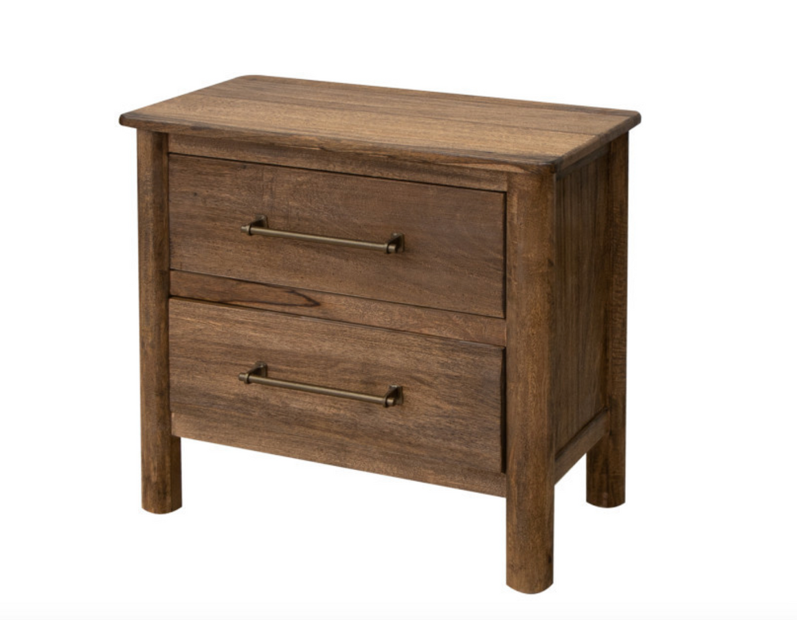 Aspen 28" 2 Drawer Nightstand - Warm Natural