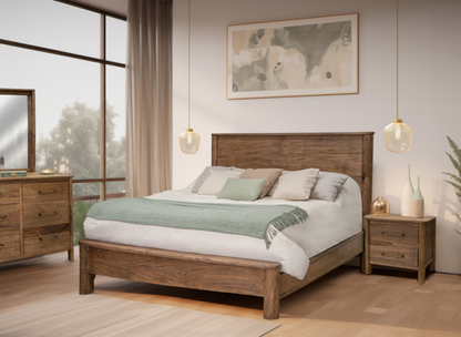 Aspen 66" Queen Platform Bed - Warm Natural