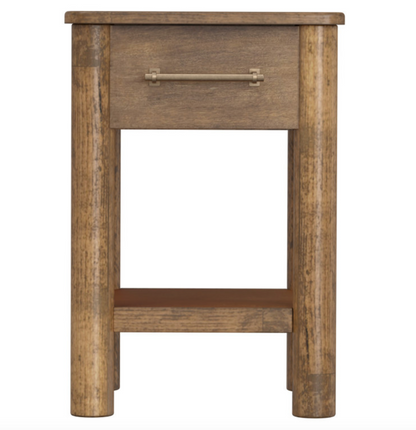 Aspen 18" 1 Drawer Chairside Table - Warm Natural
