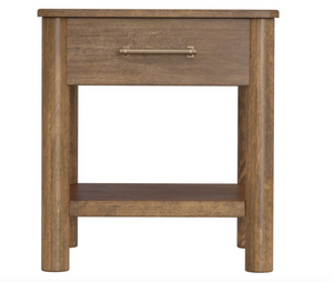 Aspen 24" 1 Drawer End Table - Warm Natural