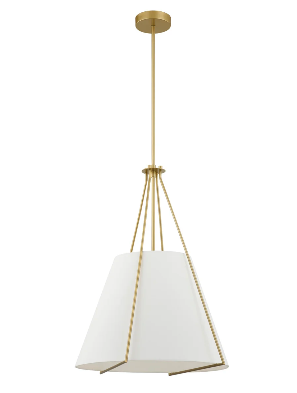 Adair 19" Pendant - Gold + White Linen