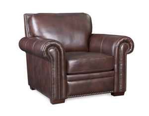 Henley 44" Top Grain Leather Chair - Walnut