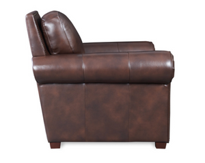 Henley 44" Top Grain Leather Chair - Walnut