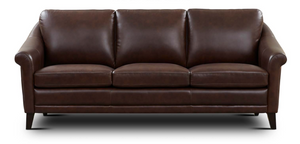 Angelo 84" 2 Cushion Top Grain Leather Sofa - Salvador Brown