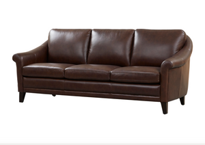 Angelo 84" 2 Cushion Top Grain Leather Sofa - Salvador Brown