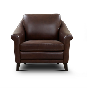 Angelo 39" Top Grain Leather Chair - Salvador Brown