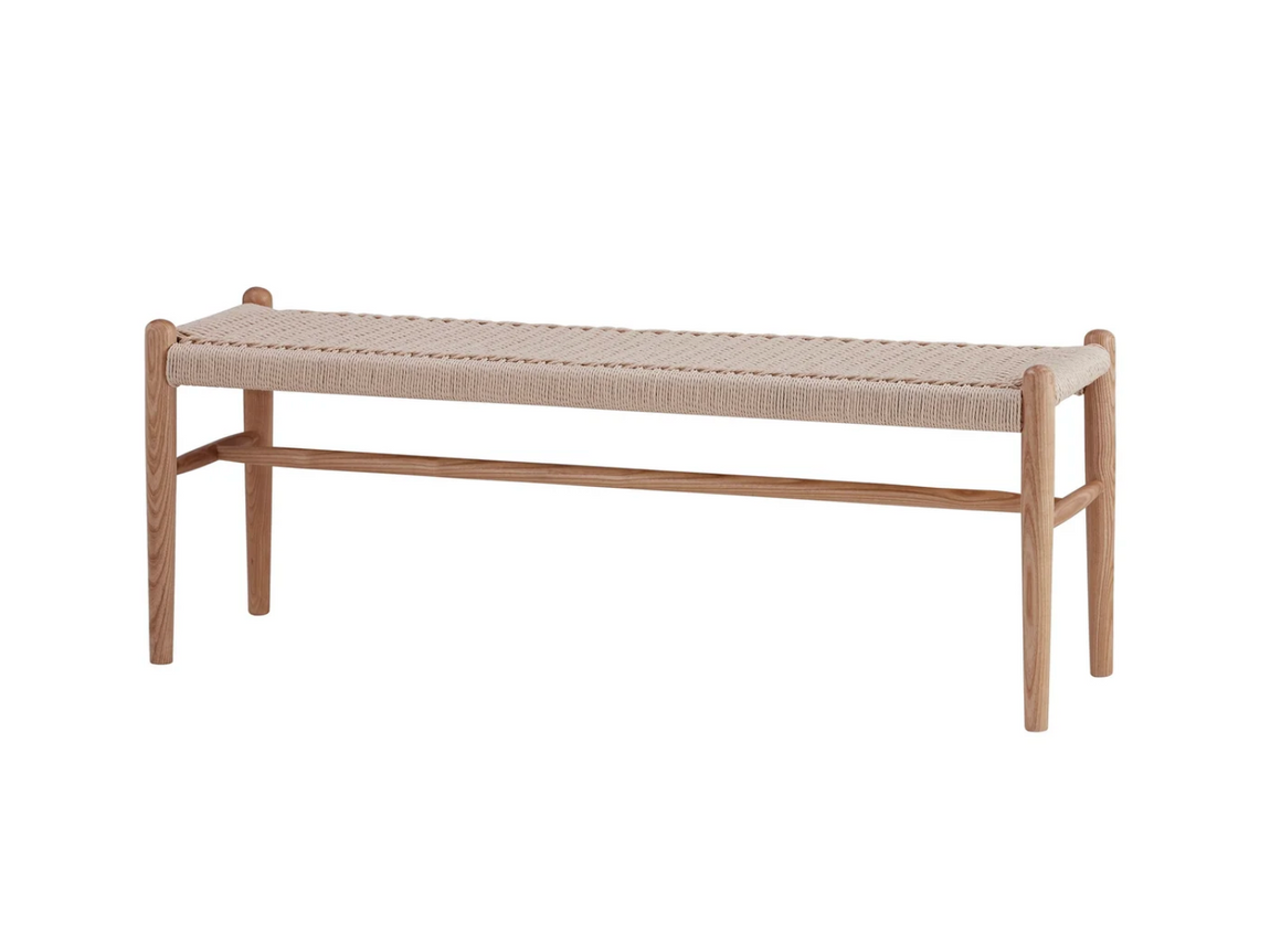 Korry 48" Ash + Rope Accent Bench - Natural