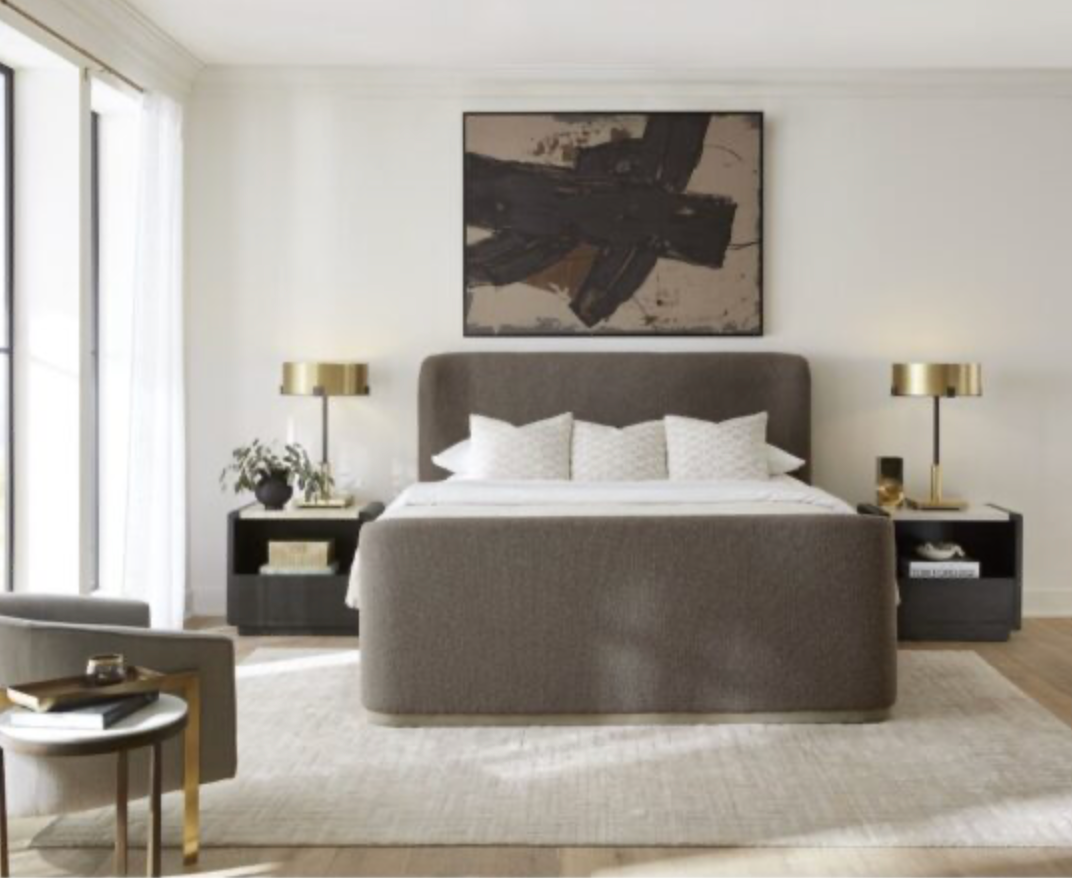 Bianca 86" King Bed - River Stone + Beechwood