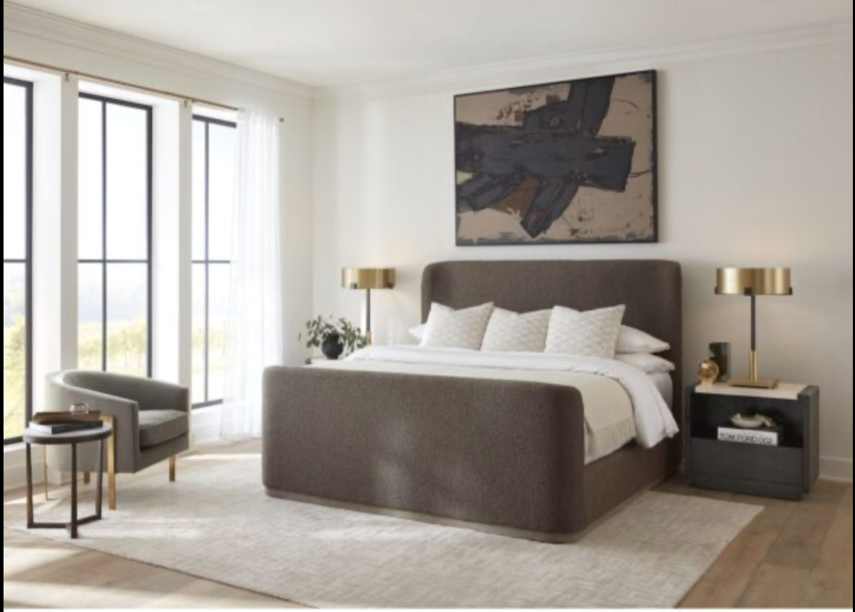 Bianca 86" King Bed - River Stone + Beechwood