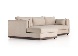 Amber 121" 2 Piece Sectional w/ LAF Chaise - Performance Nova Taupe