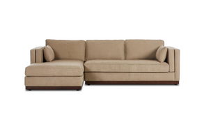 Amber 121" 2 Piece Sectional w/ LAF Chaise - Quenton Pebble