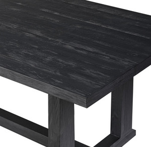 Arturo 110" Reclaimed Pine Dining Table - Black