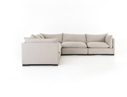 Blakeney 117" 5 Cushion Sectional - Sand Mist