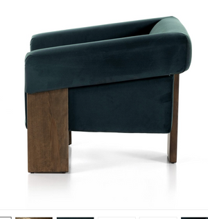 Cade 35" Occasional Chair - Velvet Smoke