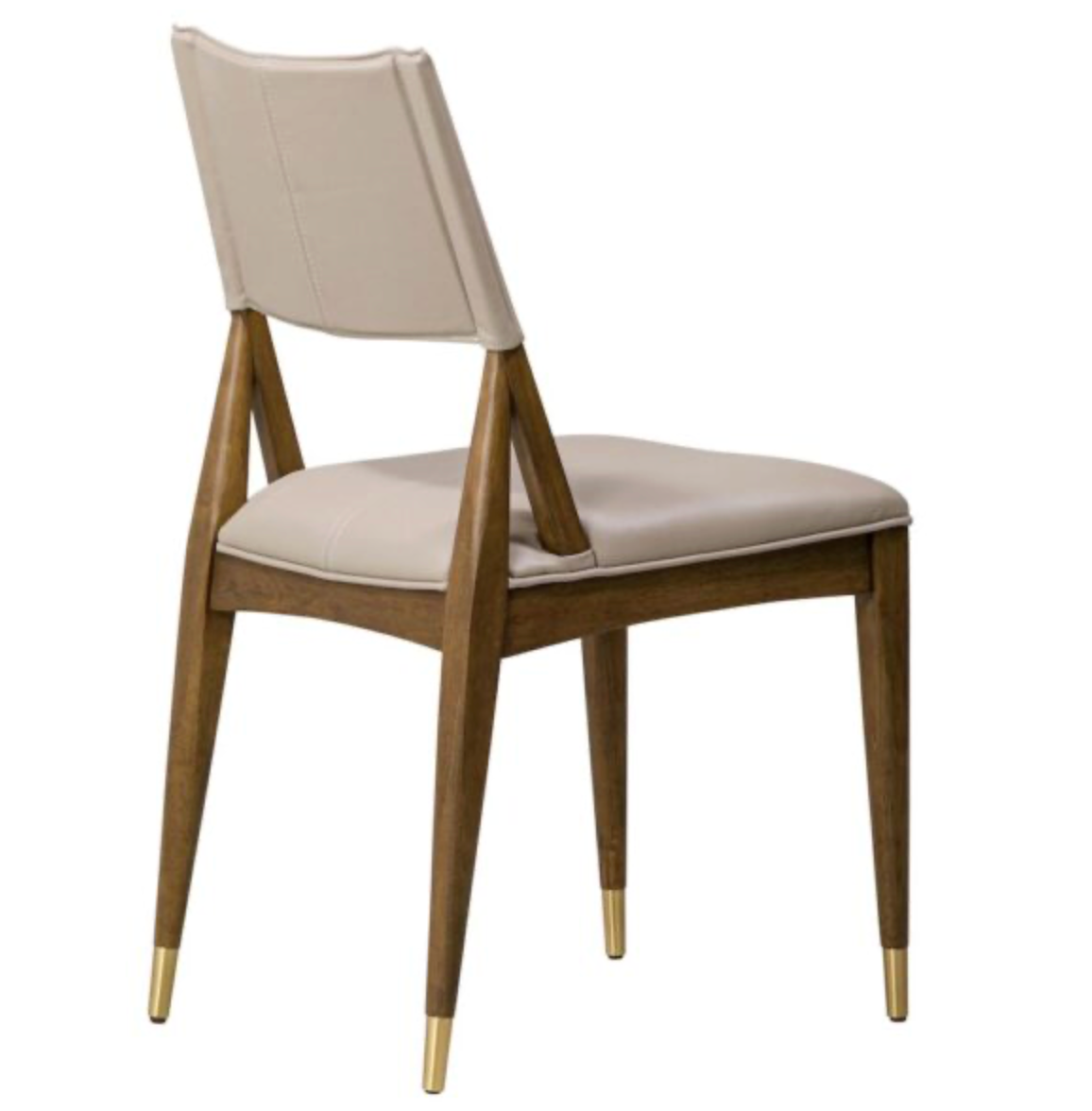Finley Top Grain Leather Dining Chair - Beige