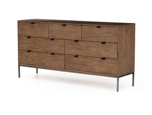 Marcel 70" 7 Drawer Dresser -  Auburn Poplar