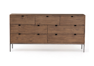 Marcel 70" 7 Drawer Dresser -  Auburn Poplar