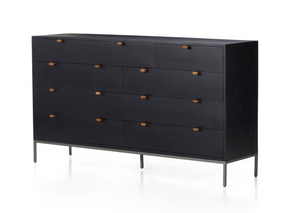 Marcel 70" 9 Drawer Dresser - Black Poplar