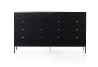 Marcel 70" 9 Drawer Dresser - Black Poplar