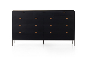 Marcel 70" 9 Drawer Dresser - Black Poplar