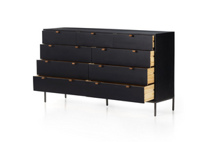 Marcel 70" 9 Drawer Dresser - Black Poplar