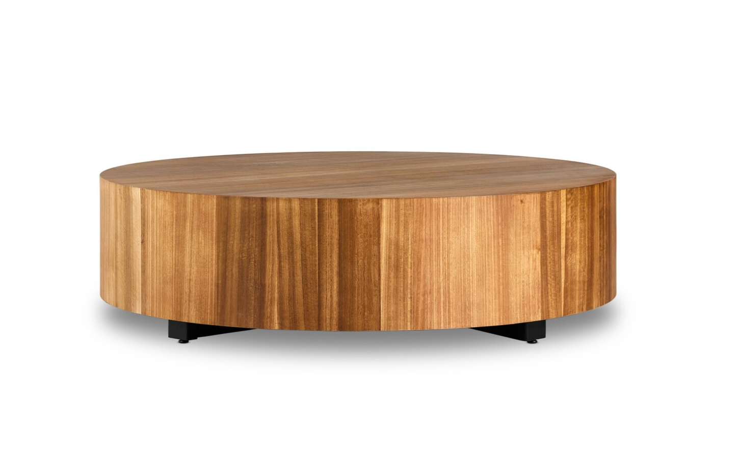 Nolan 55" Round Coffee Table - Natural Yukas Resin