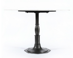 Elizabeth 48" Marble + Iron Round Dining Table