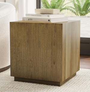 Dane 20" Square Oak End Table - Medium Brown